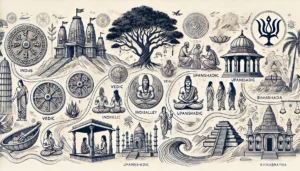   various religious Hindu symbols